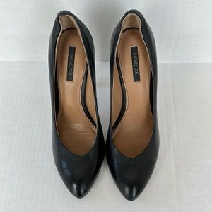Size 9 Black leather Rachel Zoe heels